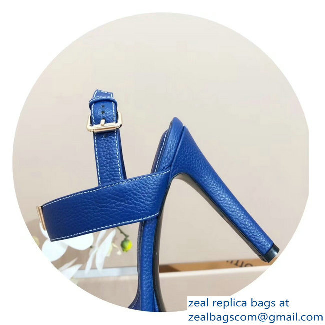 Louis Vuitton Heel 10.5cm Platform 2cm New Wave Sandals Blue 2019 - Click Image to Close