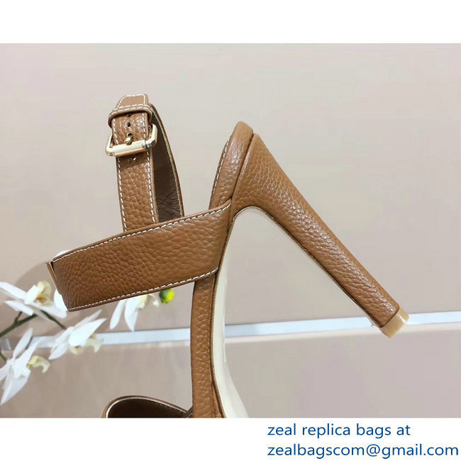 Louis Vuitton Heel 10.5cm Platform 2cm New Wave Sandals Brown 2019 - Click Image to Close