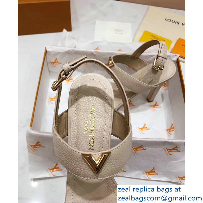 Louis Vuitton Heel 10.5cm Platform 2cm New Wave Sandals Creamy 2019