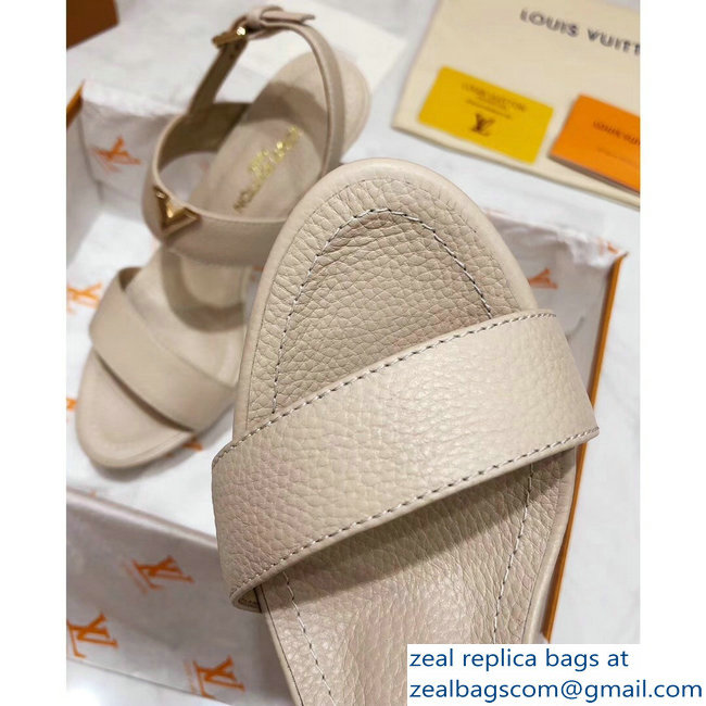 Louis Vuitton Heel 10.5cm Platform 2cm New Wave Sandals Creamy 2019