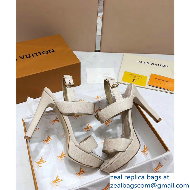 Louis Vuitton Heel 10.5cm Platform 2cm New Wave Sandals Creamy 2019