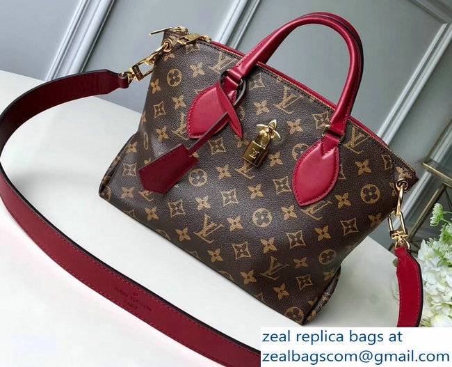 Louis Vuitton Monogram Canvas Flower Zipped Tote BB Bag M44350 Lie de Vin 2019