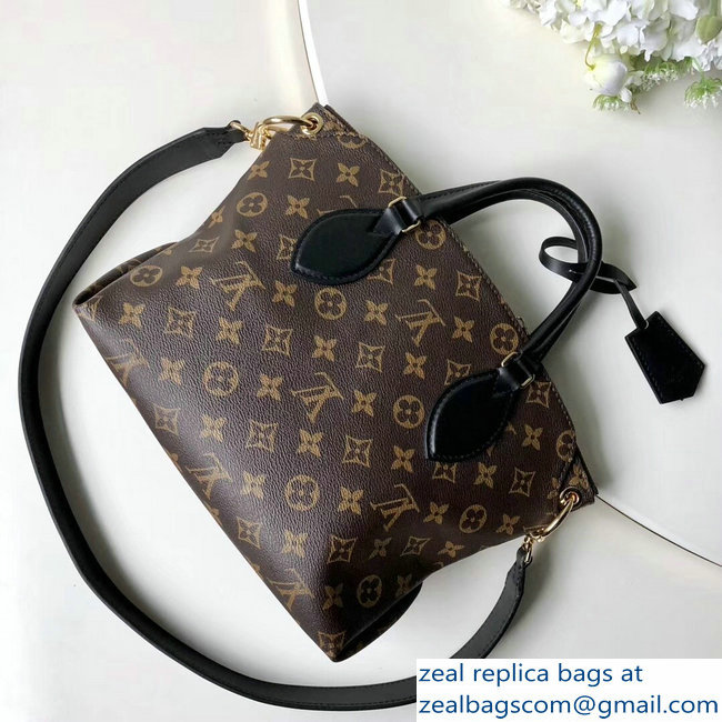 Louis Vuitton Monogram Canvas Flower Zipped Tote BB Bag M44351 Noir 2019