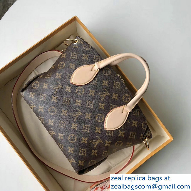 Louis Vuitton Monogram Canvas Flower Zipped Tote BB Bag M44359 Beige 2019