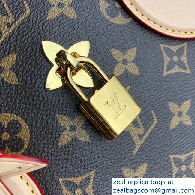 Louis Vuitton Monogram Canvas Flower Zipped Tote BB Bag M44359 Beige 2019 - Click Image to Close