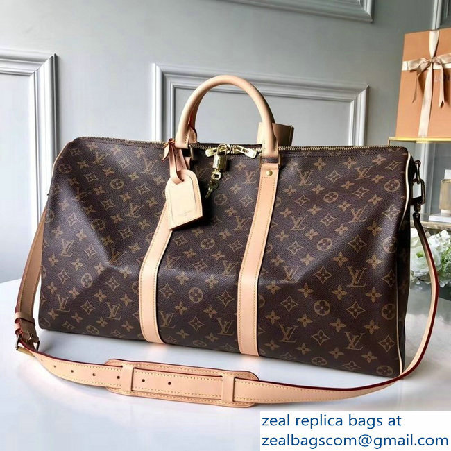 Louis Vuitton Monogram Canvas Keepall 45/50/55 With Shoulder Strap - Click Image to Close