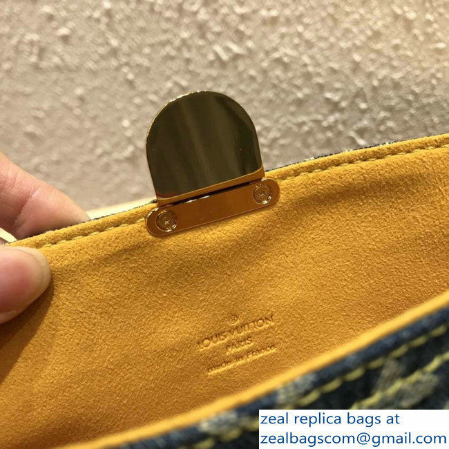 Louis Vuitton Monogram Denim Pochette Plate Clutch Bag