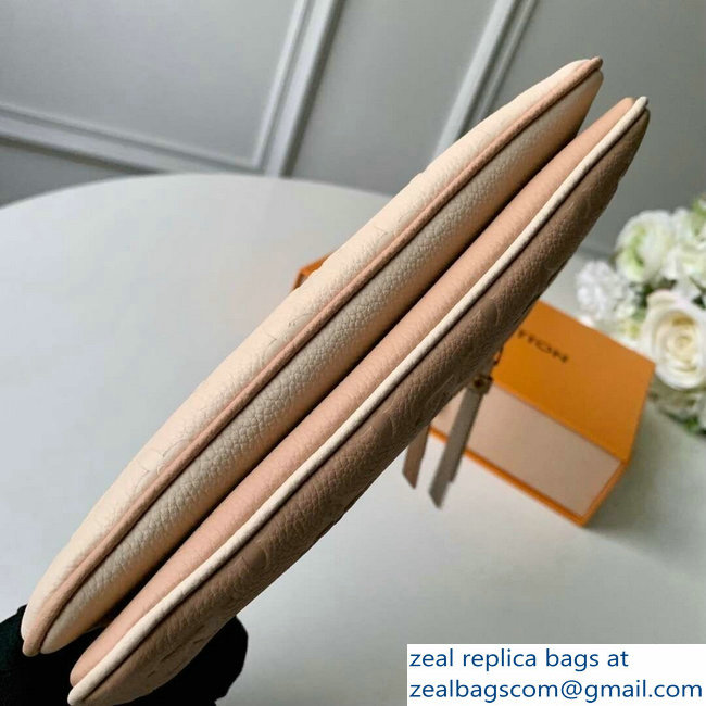 Louis Vuitton Monogram Empreinte Pochette Double Zip Bag M63919 Beige Dore 2019