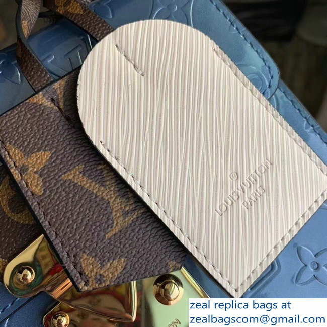 Louis Vuitton Monogram Vernis Patent Leather Spring Street Bag M90373 Bleu Jean 2019 - Click Image to Close