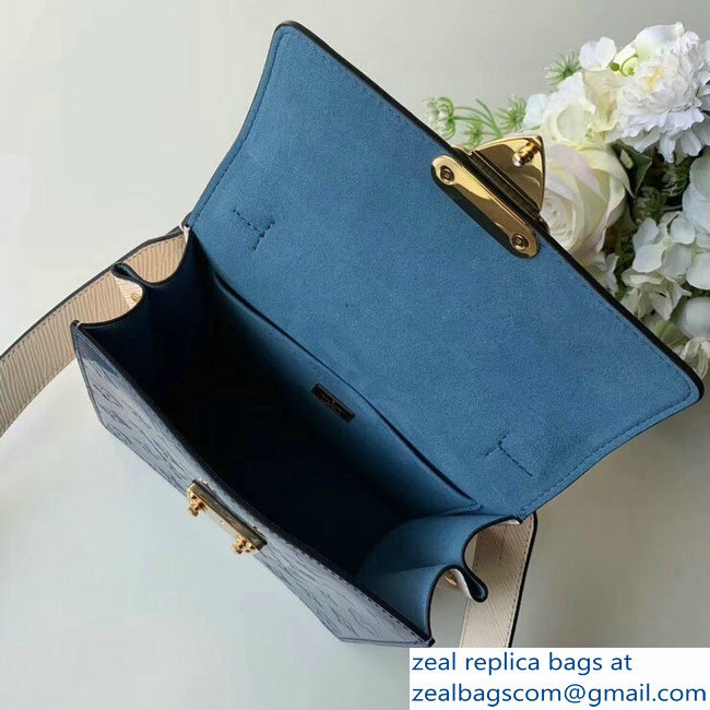 Louis Vuitton Monogram Vernis Patent Leather Spring Street Bag M90373 Bleu Jean 2019 - Click Image to Close