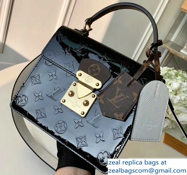 Louis Vuitton Monogram Vernis Patent Leather Spring Street Bag M90375 Black 2019 - Click Image to Close