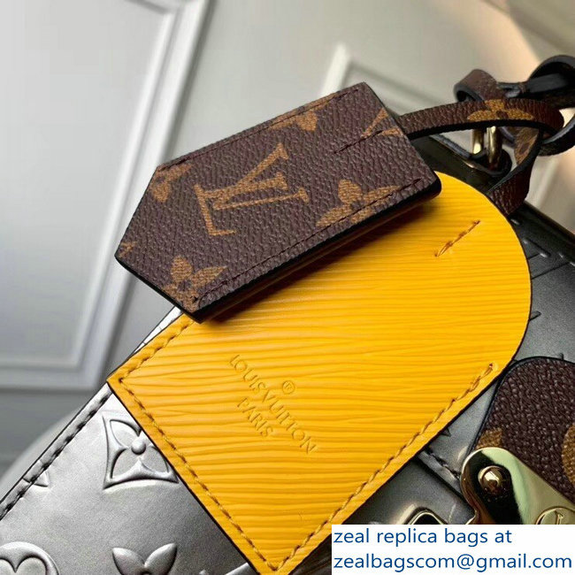 Louis Vuitton Monogram Vernis Patent Leather Spring Street Bag M90376 Bitume Metallise 2019 - Click Image to Close