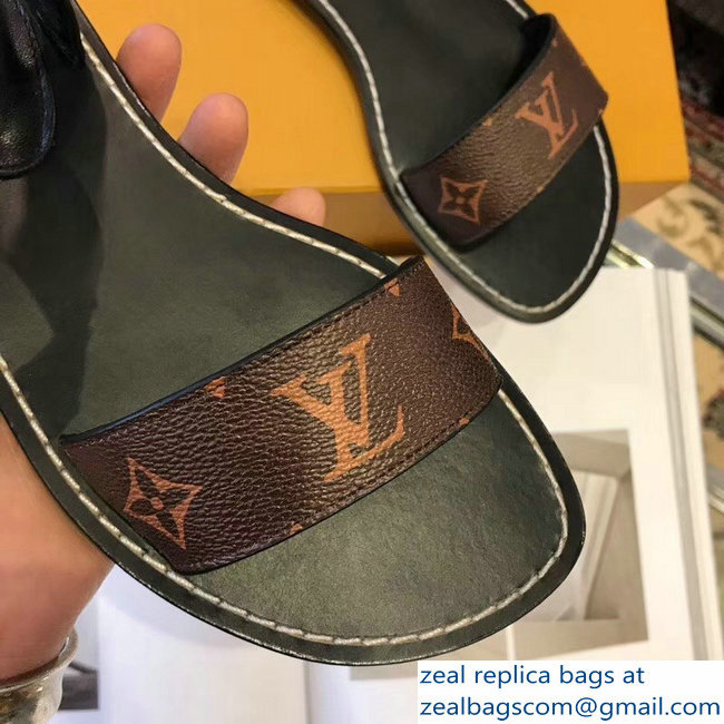 Louis Vuitton Nomad Flat Sandals Black 2019 - Click Image to Close