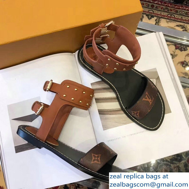 Louis Vuitton Nomad Flat Sandals Brown 2019