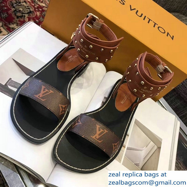 Louis Vuitton Nomad Flat Sandals Brown 2019