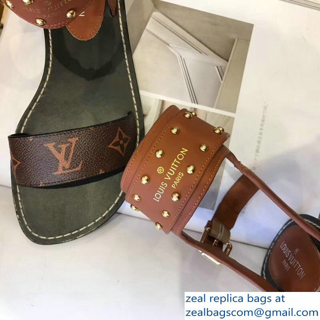 Louis Vuitton Nomad Flat Sandals Brown 2019