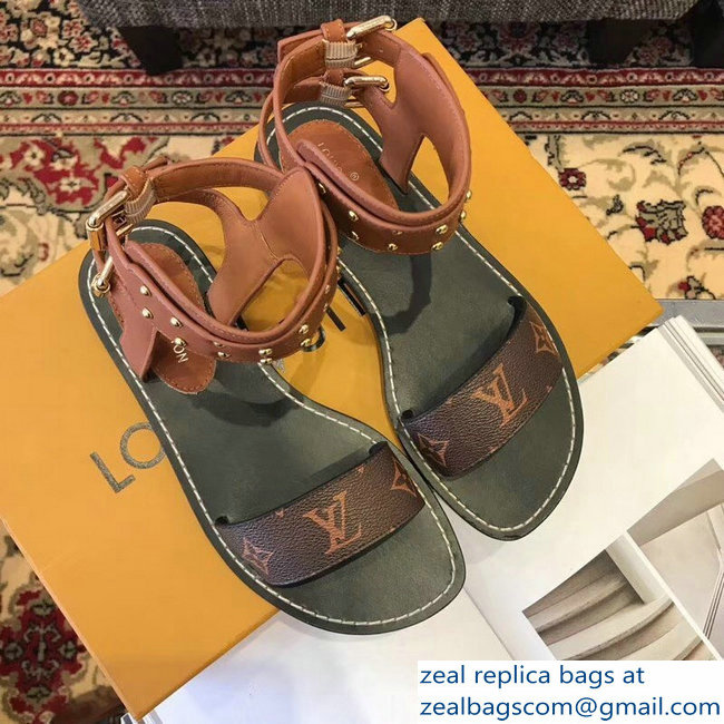 Louis Vuitton Nomad Flat Sandals Brown 2019 - Click Image to Close