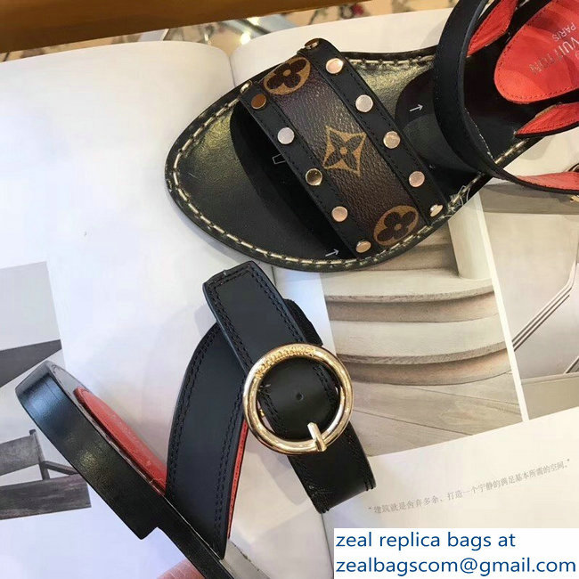 Louis Vuitton Passenger Flat Sandals Black 2019 - Click Image to Close