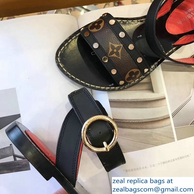 Louis Vuitton Passenger Flat Sandals Black 2019