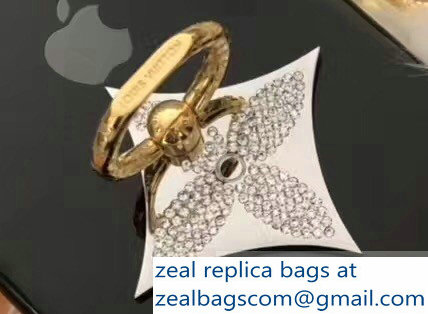 Louis Vuitton Phone Ring Flower Strass M63144