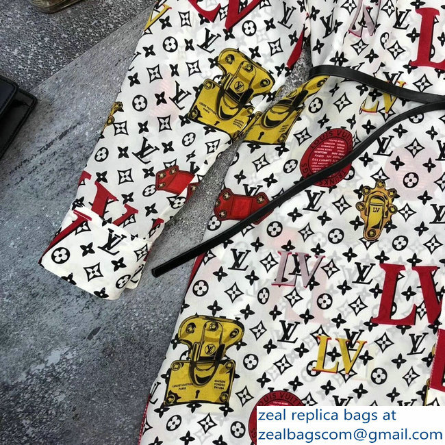 Louis Vuitton Print Silk Dress 2019