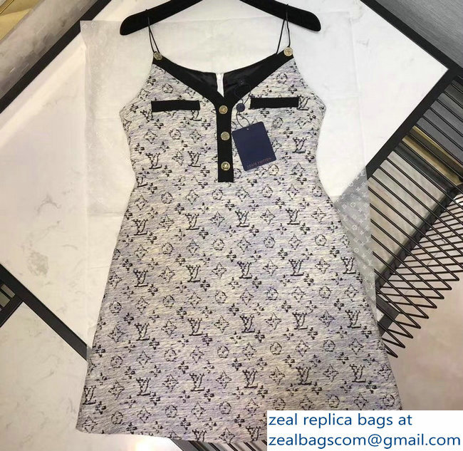 Louis Vuitton Sleeveless A-Line Dress With Buttons 1A4YZX 2019