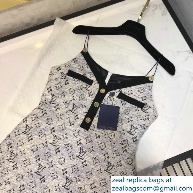 Louis Vuitton Sleeveless A-Line Dress With Buttons 1A4YZX 2019