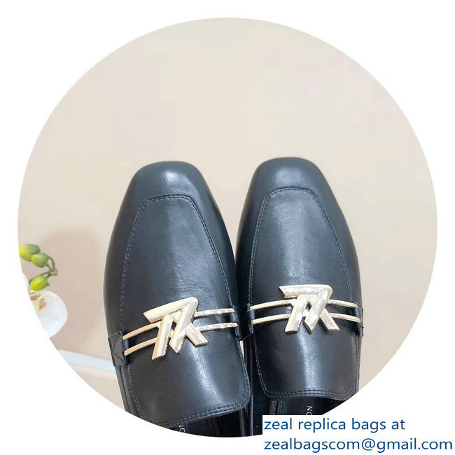 Louis Vuitton Upper Case Flat Loafer 1A4EV9 Calf Leather Black 2019