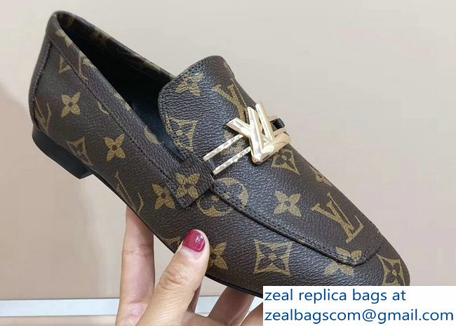Louis Vuitton Upper Case Flat Loafer 1A4EW3 Monogram Canvas 2019 - Click Image to Close