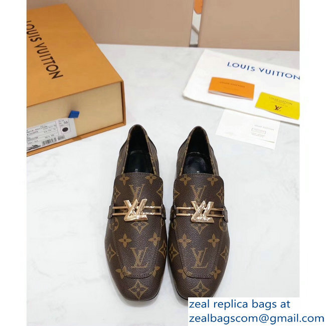 Louis Vuitton Upper Case Flat Loafer 1A4EW3 Monogram Canvas 2019 - Click Image to Close