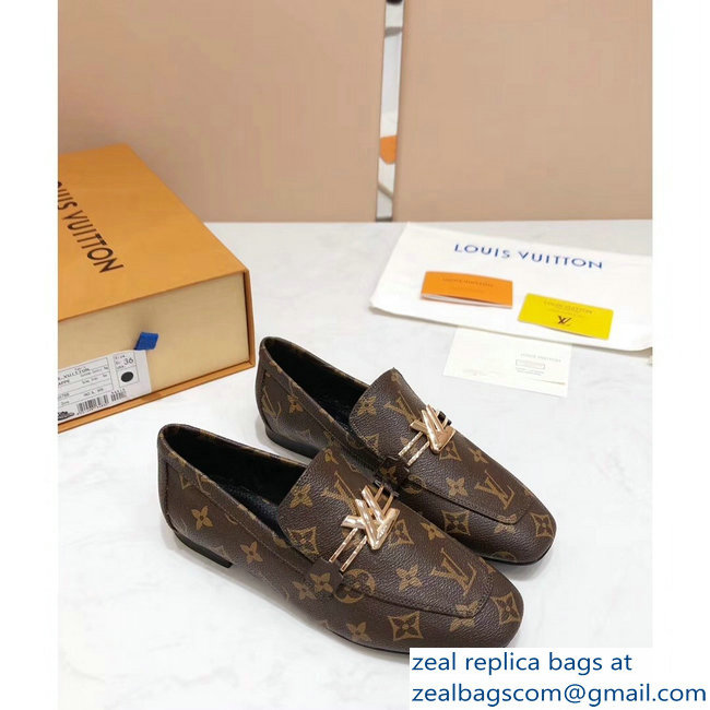 Louis Vuitton Upper Case Flat Loafer 1A4EW3 Monogram Canvas 2019 - Click Image to Close