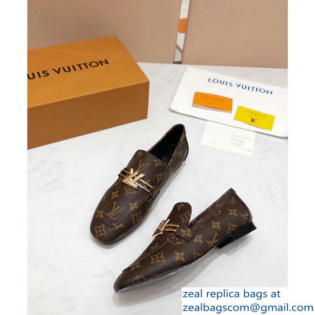 Louis Vuitton Upper Case Flat Loafer 1A4EW3 Monogram Canvas 2019 - Click Image to Close