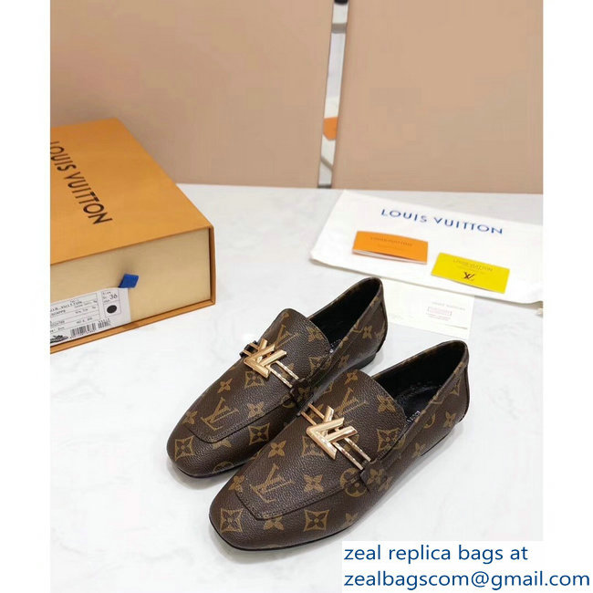 Louis Vuitton Upper Case Flat Loafer 1A4EW3 Monogram Canvas 2019 - Click Image to Close