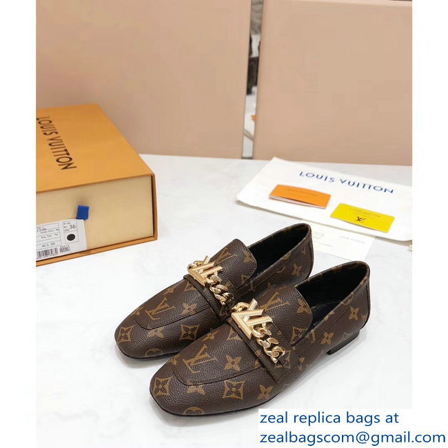 Louis Vuitton Upper Case Flat Loafer Chain 1A4XDD Monogram Canvas 2019 - Click Image to Close