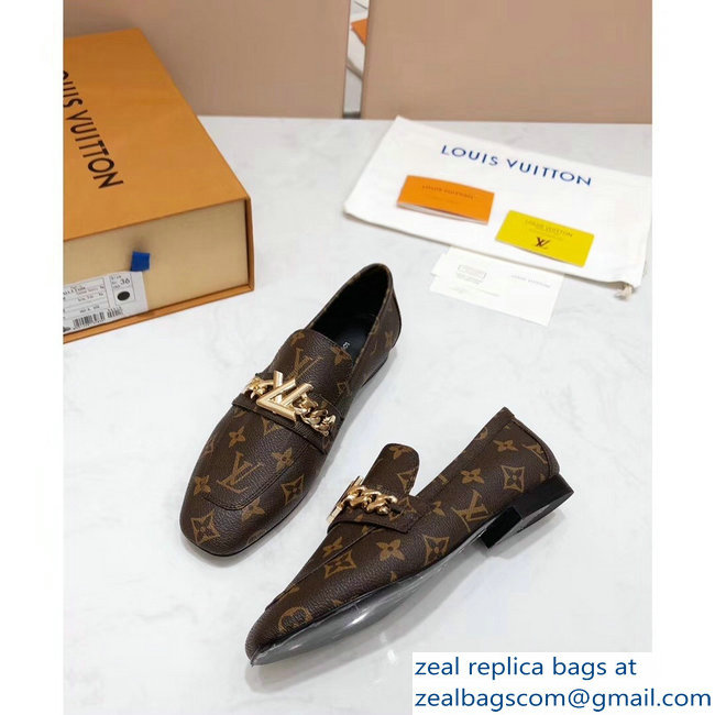 Louis Vuitton Upper Case Flat Loafer Chain 1A4XDD Monogram Canvas 2019 - Click Image to Close