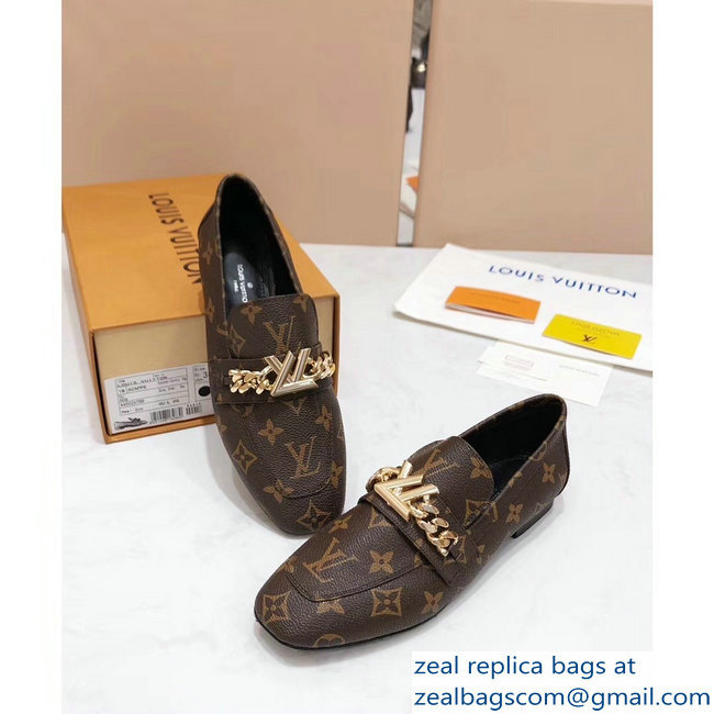 Louis Vuitton Upper Case Flat Loafer Chain 1A4XDD Monogram Canvas 2019 - Click Image to Close