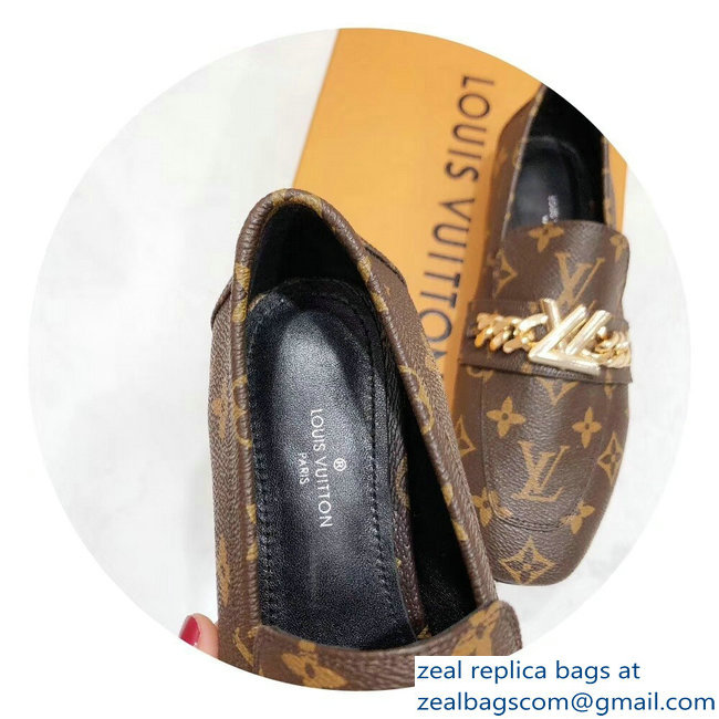 Louis Vuitton Upper Case Flat Loafer Chain 1A4XDD Monogram Canvas 2019 - Click Image to Close