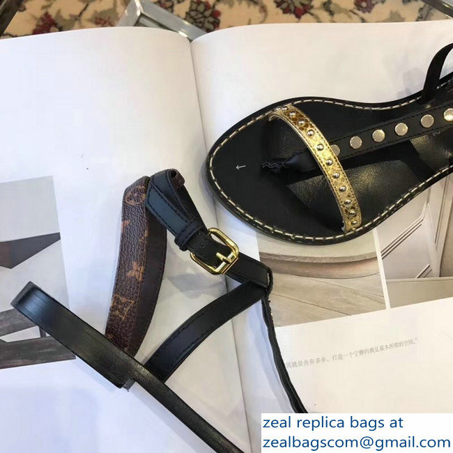 Louis Vuitton Wayside Flat Sandals Black 2019 - Click Image to Close