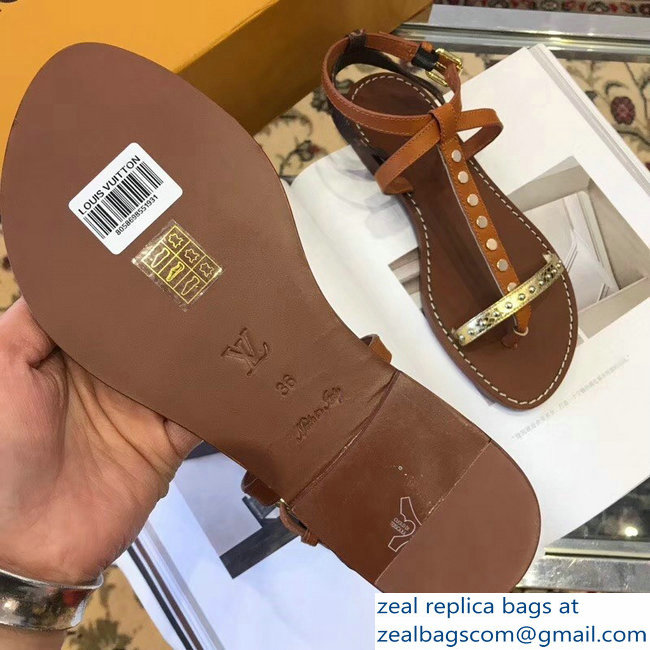 Louis Vuitton Wayside Flat Sandals Brown 2019