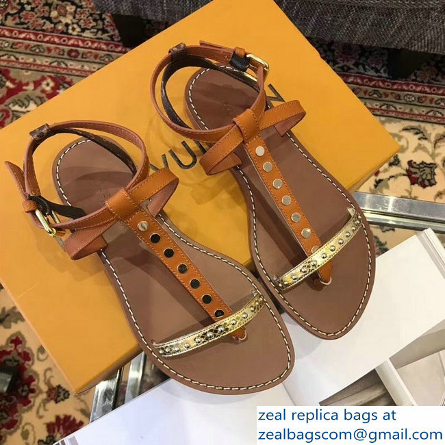 Louis Vuitton Wayside Flat Sandals Brown 2019 - Click Image to Close