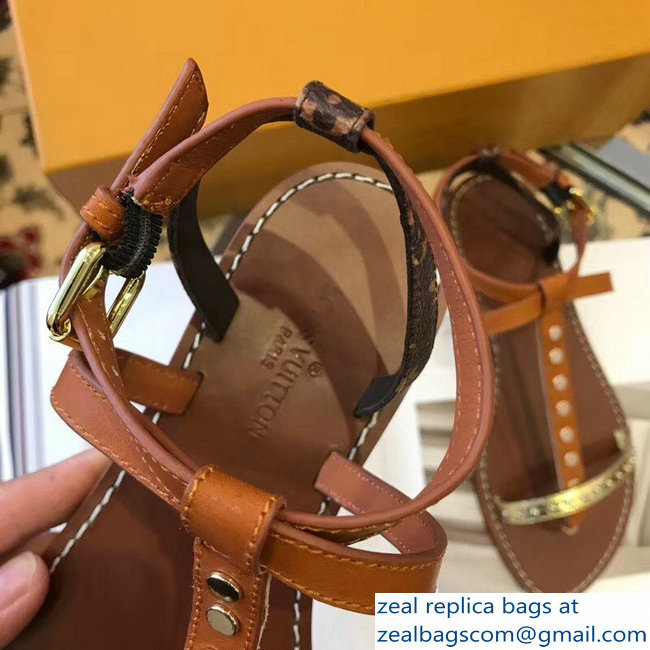 Louis Vuitton Wayside Flat Sandals Brown 2019 - Click Image to Close