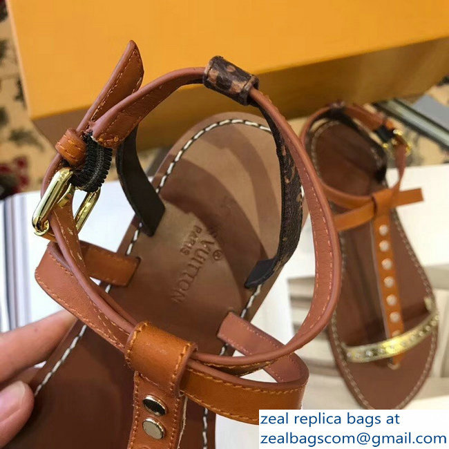 Louis Vuitton Wayside Flat Sandals Brown 2019