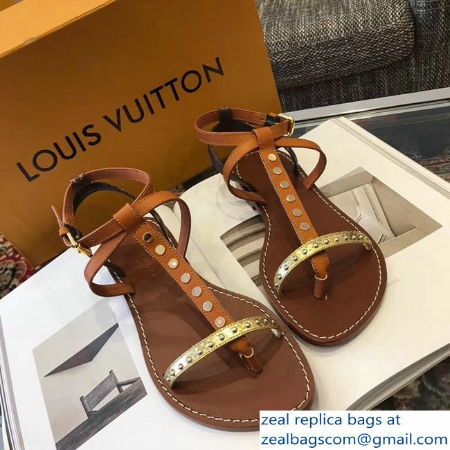 Louis Vuitton Wayside Flat Sandals Brown 2019