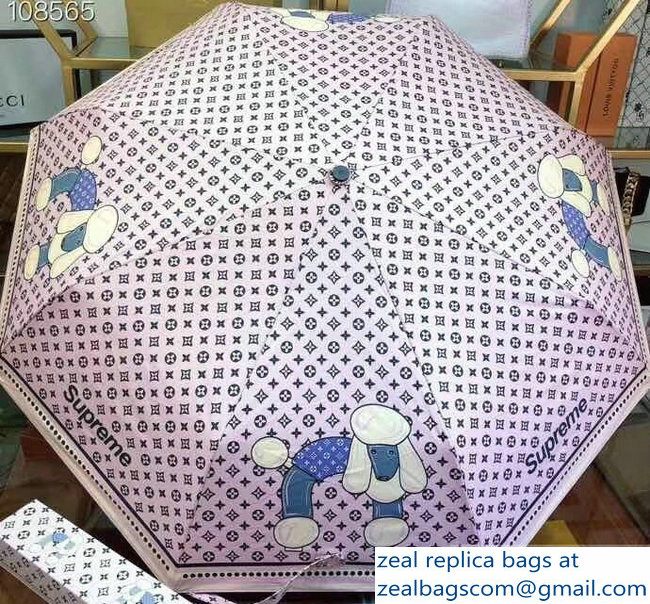 Louis Vuitton x Supreme Dog Print Umbrella Beige