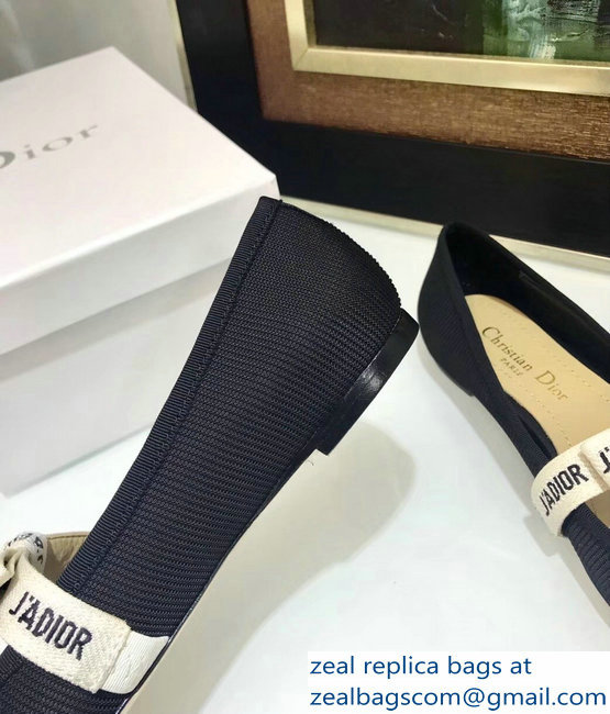 Miss Dior J'Adior And Bow Ribbon Ballet Pumps Technical Canvas Black 2019