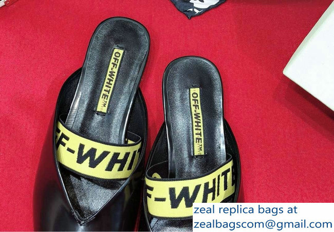 Off-white For Walking Leather Slippers Black 2019