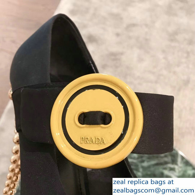 Prada Beaded Embellishment Mary Jane Pumps Black 2019