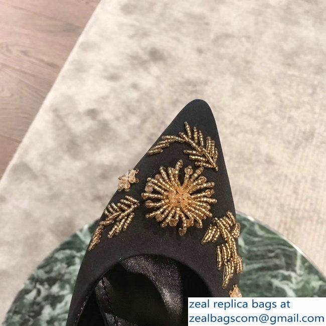 Prada Beaded Embellishment Mary Jane Pumps Black 2019