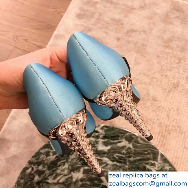 Prada Beaded Embellishment Mary Jane Pumps Sky Blue 2019 - Click Image to Close