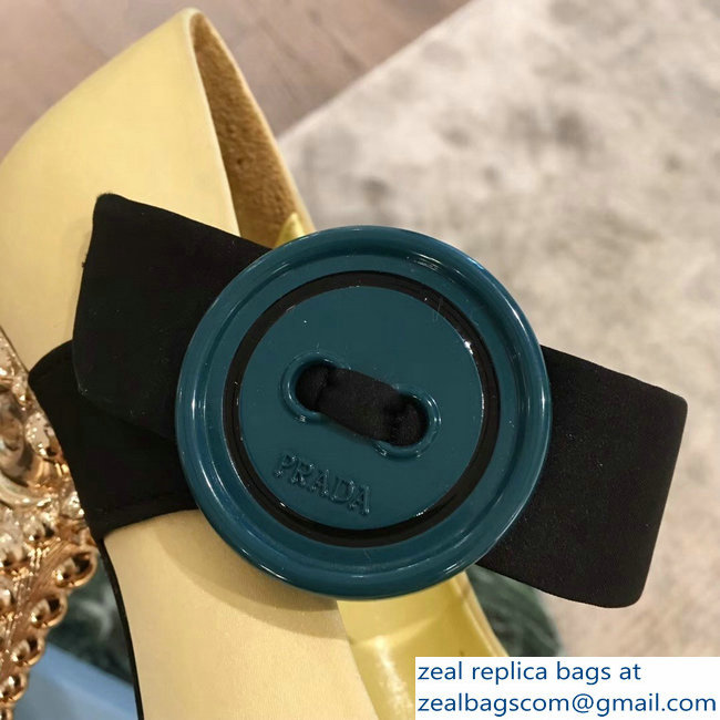 Prada Beaded Embellishment Mary Jane Pumps Yellow 2019